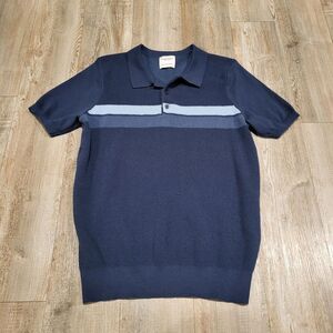 Refinery Republic Knitted Polo Sweater Short Sleeved Shirt Men's Size Small